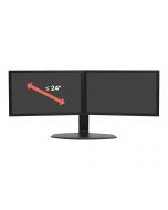 Ergotron Neo-Flex - Aufstellung - für 2 LCD-Displays - Schwarz - Bildschirmgröße: bis zu 61 cm (bis zu 24 Zoll)