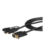 StarTech.com 90cm aktives HDMI auf VGA Konverter Kabel -  HDMI zu VGA Adapter 0,9m - Schwarz - 1920x1200 / 1080p - Adapterkabel - HDMI, Mikro-USB Typ B (nur Strom)