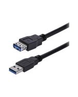 StarTech.com 1m USB 3.0 Verlängerungskabel - USB 3 Typ A Kabel Verlängerung - Stecker/ Buchse - Schwarz - USB-Verlängerungskabel - USB Typ A (M)