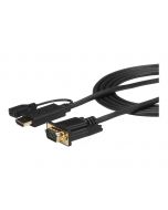 StarTech.com 1,8m aktives HDMI auf VGA Konverter Kabel - HDMI zu VGA Adapter 180cm - Schwarz - 1920x1200 / 1080p - Adapterkabel - HDMI, Mikro-USB Typ B (nur Strom)