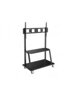 Eaton Tripp Lite Series Heavy-Duty Rolling TV Cart for 60" to 105" Flat-Screen Displays, Locking Casters, Black - Wagen - für Flachbildschirm / Whiteboard / Notebook / AV-Ausrüstung - Stahl - Schwarz - Bildschirmgröße: 152.4-266.7 cm (60"-105")