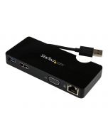 StarTech.com USB 3.0 Universal Laptop Mini Dockingstation mit HDMI oder VGA, Gigabit Ethernet, USB 3.0