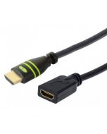 Techly HDMI High Speed mit Ethernet Verlängerungskabel 4K 30Hz 0.2m - Kabel - Digital/Display/Video