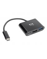 Eaton Tripp Lite Series USB C to HDMI Adapter w/USB-A Hub and PD Charging