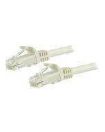 StarTech.com 3m Cat6 UTP RJ45 Gigabit Patchkabel Snagless - Cat 6 Netzwerkkabel mit Schutzmanschette - Cat.6 Patch-Kabel - Weiß - Patch-Kabel - RJ-45 (M)