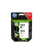 HP 303 - 2er-Pack - Farbe (Cyan, Magenta, Gelb), pigmentiertes Schwarz