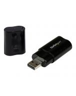 StarTech.com USB Sound Card - 3.5mm Audio Adapter - External Sound Card - Black - External Sound Card (ICUSBAUDIOB)