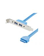 StarTech.com 2 Port USB 3.0 A Buchse Slotblech - USB 3 Pin Header Slotblech Konsole - USB-Konsole - USB Typ A (W)