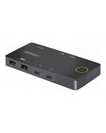 StarTech.com 2-Port USB-C KVM Switch, Single-4K 60Hz HDMI Monitor, Dual-100W Power Delivery Pass-through Ports, Bus Powered, USB Type-C/USB4/Thunderbolt 3/4 Compatible - Small Form Factor (C2-H46-UC2-PD-KVM)