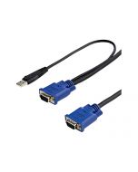 StarTech.com 3m 2-in-1 PS/2 USB KVM Kabel - Kabelsatz für KVM Switch / Umschalter - Video- / USB-Kabel - USB, HD-15 (VGA)