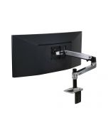 Ergotron LX - Befestigungskit (Gelenkarm, Spannbefestigung für Tisch, Erweiterungsadapter, Befestigung für Kabeldurchgang, 7"-Säule) - für LCD-Display - Polished Aluminum - Bildschirmgröße: bis zu 86,4 cm (bis zu 34 Zoll)