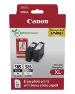 Canon PG-585XL/CL-586XL Photo Value Pack - 2er-Pack - Hohe Ergiebigkeit - Schwarz, Farbe (Cyan, Magenta, Gelb)