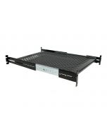 StarTech.com 2HE ausziehbarer Rack-Fachboden belüftet - 22.7kg - 19 Serverschrank Rack-Shelf - Schwarz - Rack - Regal - 1U - 48.3 cm (19")