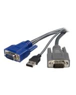 StarTech.com 3m ultradünnes USB VGA 2-in-1-KVM-Kabel - Tastatur- / Video- / Maus- (KVM-)