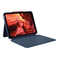 Logitech Rugged Combo 4 - Tastatur und Foliohülle - Apple Smart connector - Classic Blue - für Apple 10.9-inch iPad (10. Generation)