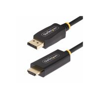 StarTech.com 6.6ft (2m) DisplayPort to HDMI Adapter Cable, 4K 60Hz with HDR, DP to HDMI 2.0b, Active Video Converter, DisplayPort Desktop to HDMI Monitor, M/M - DisplayPort to HDMI Cord (6F-DP-HDMI-4K60-HDR)