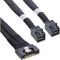 InLine Slim SAS Kabel, SFF-8654 8i zu 2x SFF-8643, 1m, 1 m, SFF-8654 8i, 2x SFF-8643, Gerade, Gerade, 24 Gbit/s