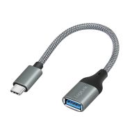 LogiLink USB 3.2 Gen1 Type-C Adapter, C/M zu USB-A/F, OTG, Aluminium, 0,15 m, 0,15 m, USB C, USB A, USB 3.2 Gen 1 (3.1 Gen 1), 1500 Mbit/s, Grau