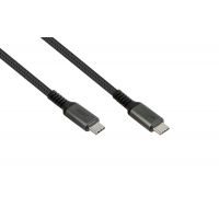 Good Connections Kabelmeister USB 2.0 Lade- und Datenkabel (240W), USB-C Stecker an USB-C Stecker, anthrazit, 1m, 1 m, USB C, USB C, USB 2.0, Anthrazit