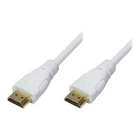 IC Intracom TECHly - Highspeed - HDMI-Kabel mit Ethernet - HDMI männlich zu HDMI männlich - 10 m - weiß - bi-direktional, unterstützt 4K 24 Hz (4096 x 2160)