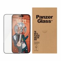 PanzerGlass ® Displayschutz iPhone 15 Plus | Ultra-Wide Fit m. EasyAligner, Apple, Apple - iPhone 15 Plus, Trockene Anwendung, Schockresistent, Transparent, 50 Stück(e)