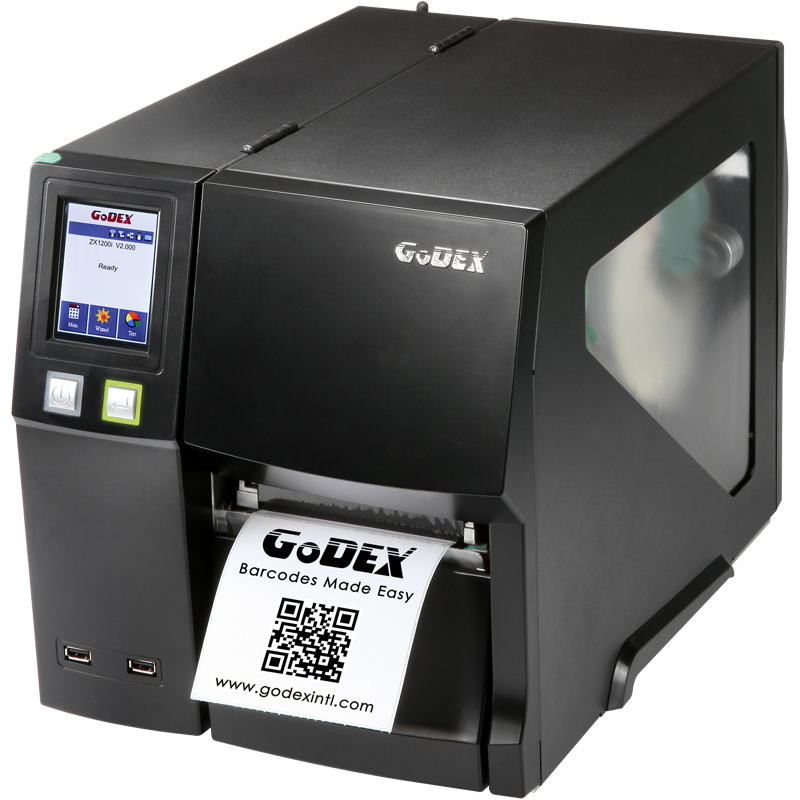 GoDEX ZX1200i, Direkt Wärme/Wärmeübertragung, 203 x 203 DPI, 254 mm/sek, Schwarz